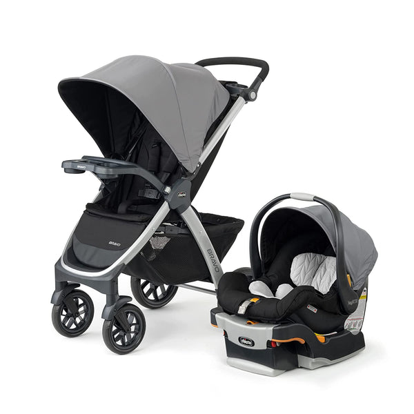 Bravo 3-In-1 Trio Travel System, Bravo Quick-Fold Stroller with Keyfit 30 Infant Car Seat and Base, Car Seat and Stroller Combo | Camden/Black
