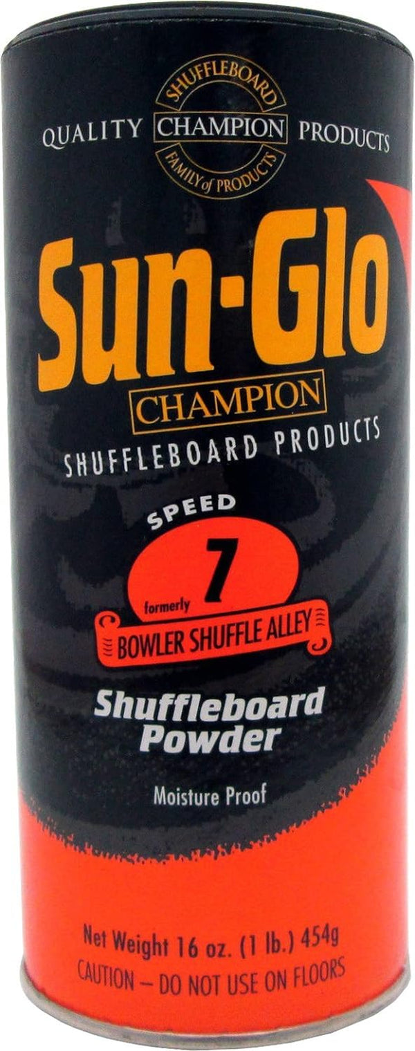 Speed 7 (Bowler Shuffle Alley Wax) Shuffleboard Table Powder, 16 Oz. Can