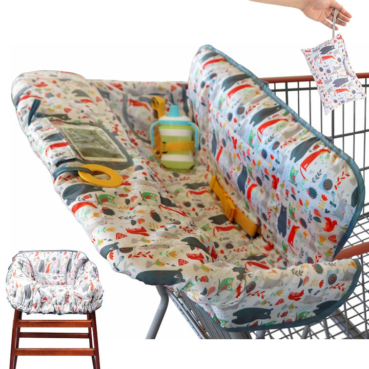 Shopping Cart Cover and High Chair Cover, Pink Dots