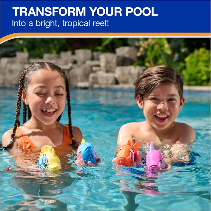Rainbow Reef Fish Toy, Kids Swimming Accessories & Water Toys, Learn to Swim Pool Toys for Kids Ages 5 & Up, Batteries Included, Swim Shady