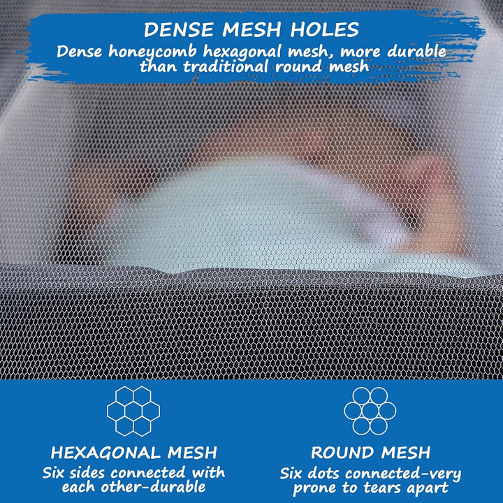 2 Pack Baby Mosquito Net for Stroller, Durable Bug Net for Stroller, Car Seats, Bassinets, Cradles, Playards, Pack N Plays and Portable Mini Crib, Portable & Durable Baby Insect Netting