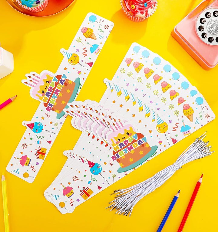 42 Pack Happy Birthday Crowns for Kids Classroom with Elastic Band for Teachers Students Kindergarten Party