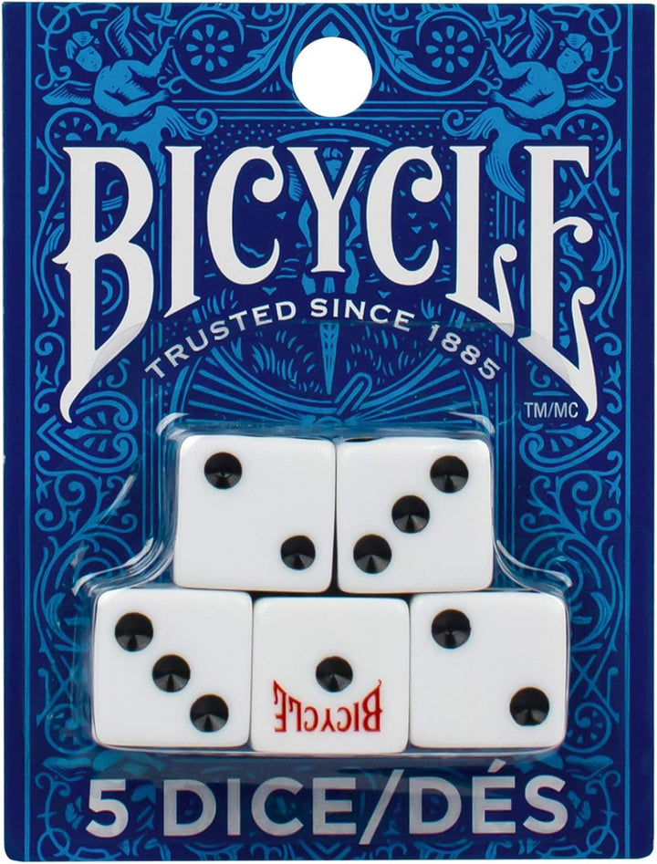10 Count White 16 Mm D6 Playing Dice Set