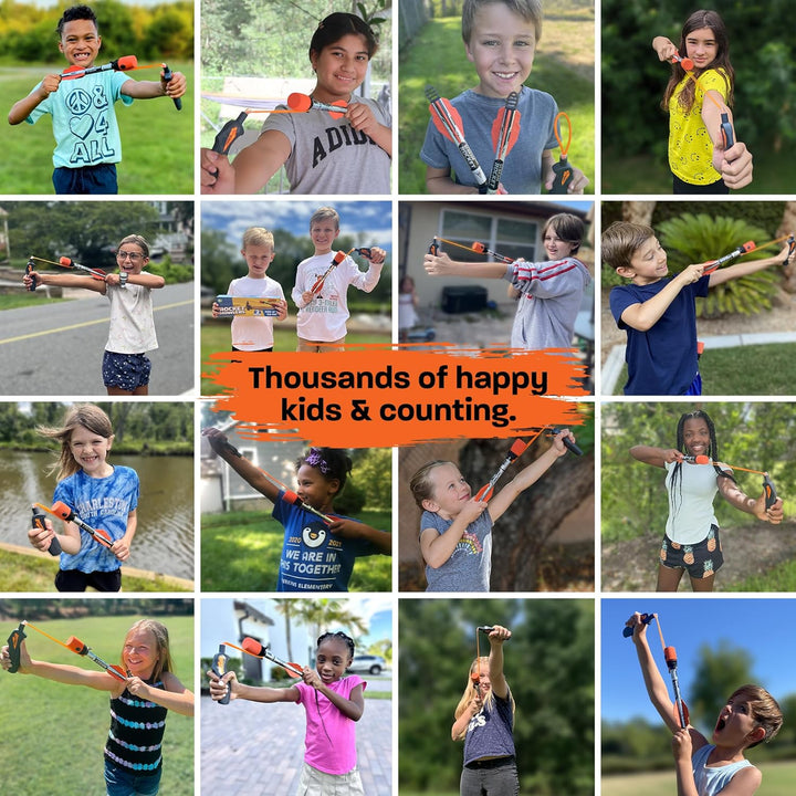 Light up Foam Rocket Toys for Kids: Best LED Rocket Launcher Slingshot Lights up & Makes Noise! for Boys & Girls. Outdoor Toy Party Favors Pool Toys & Great Gifts for Ages 8 9 10 11 12 13
