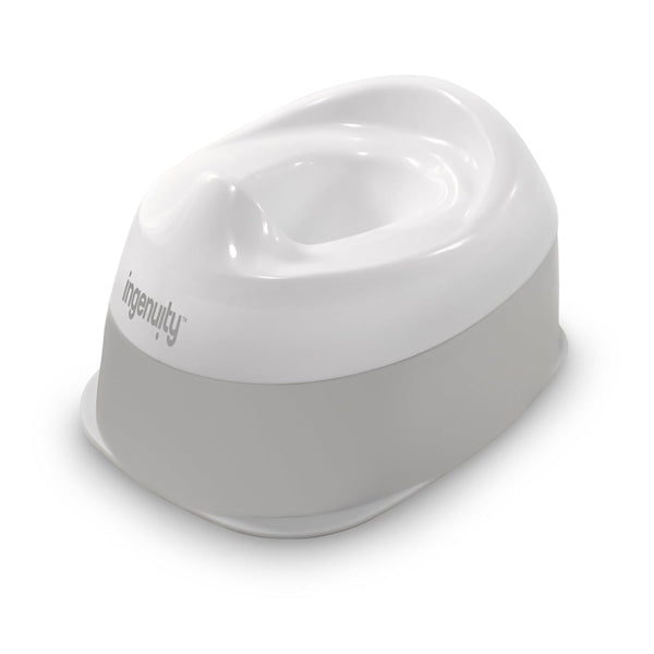 Ready Set Go Potty, Removable Bowl, Non-Skid Bottom, Wide Stable Base, Age 18 Months & Up, White & Grey