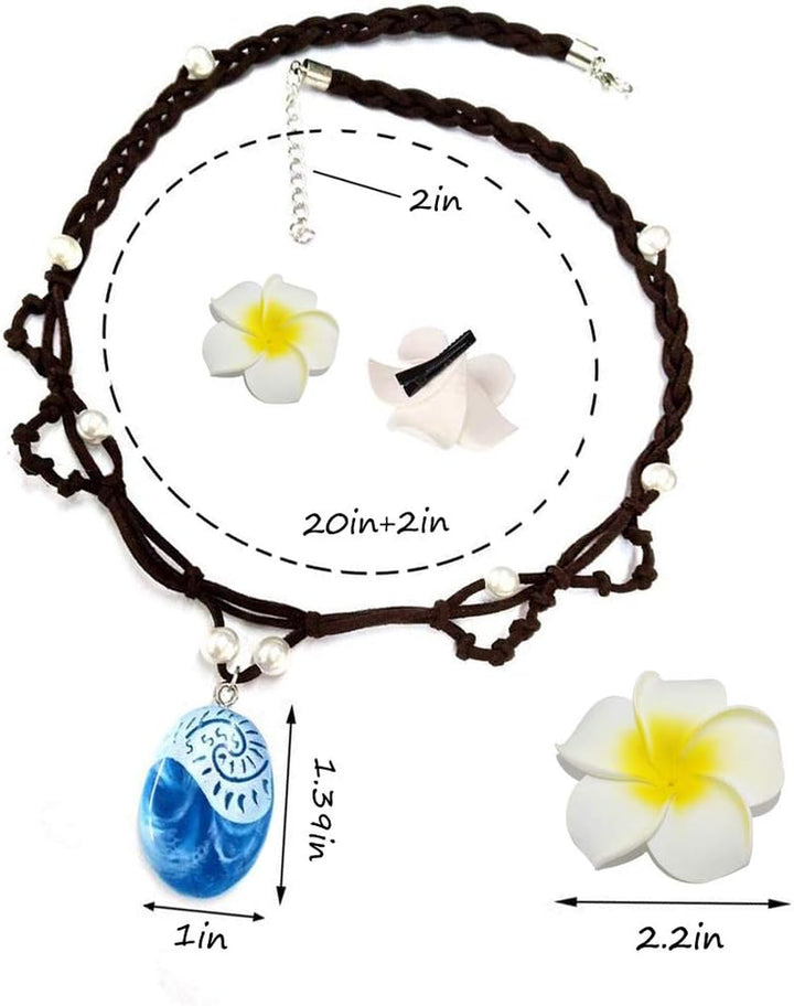 Princess Cosplay Necklace, Necklace for Women Costume, Magical Necklace Halloween Costume Halloween Party Favors (Blue) Dress up Accessories