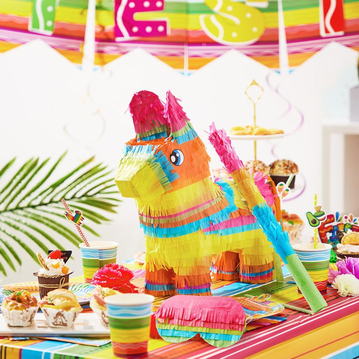 Cinco De Mayo Donkey Pinata for Kids Birthday Party, (13 X 20 X 5 In.) for Fun Fiesta Taco Party Supplies, Luau Event Photo Props, Mexican Theme Decoration, Carnivals Festivals, Taco Tuesday Event