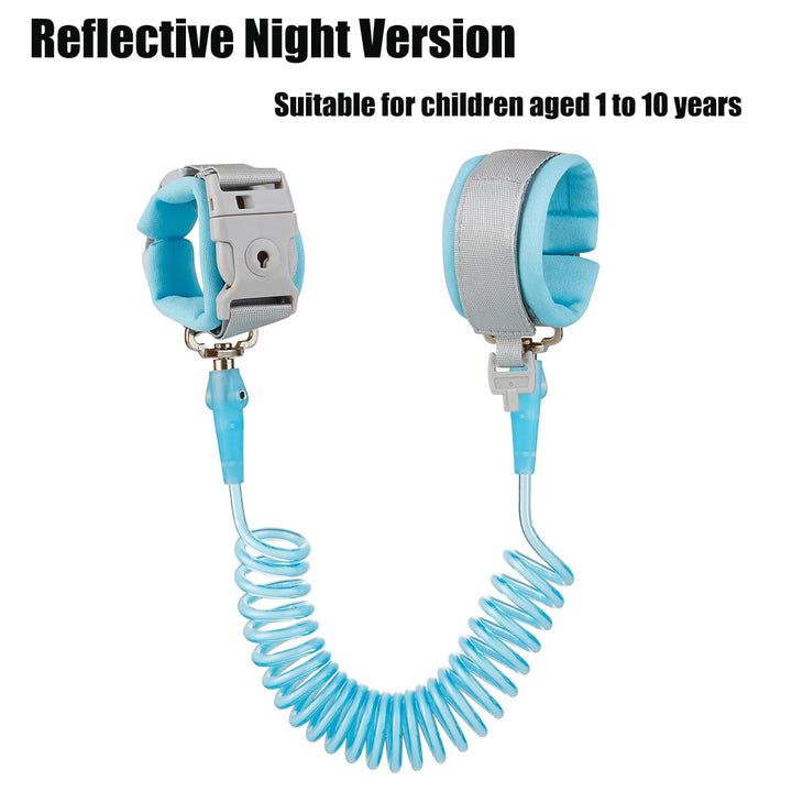 anti Lost Wrist Link, Toddler Harness Walking Leash Safety Child Wristband Leashes for Babies Kids (Blue)