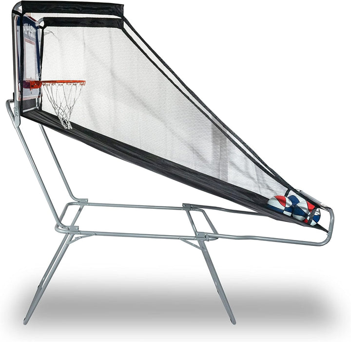 - Pop-Up Game | Arcade Basketball Inside, Out, and on the Go | Infrared Sensor Scoring | 3 Balls | Foldable, Portable, Tote Bag Included
