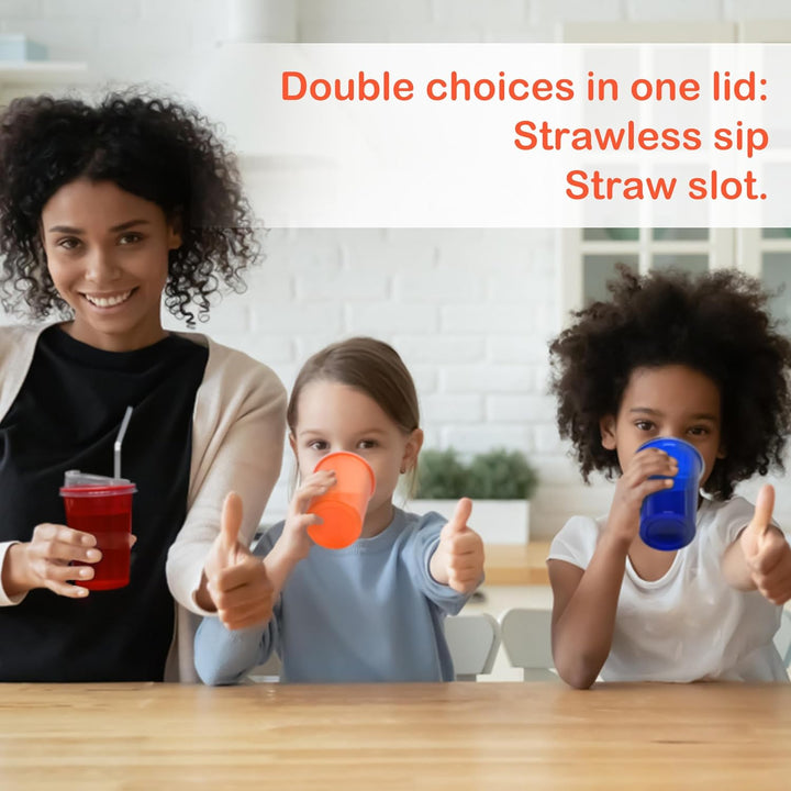 12 Oz Kids Sippy Cups, 4 Colours Assorted Total 20 Count Spill Proof Reusable Cups, Bpa-Free, Perfect for Party