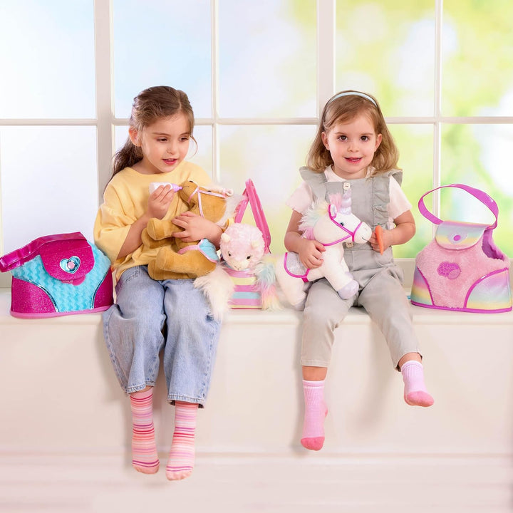 – Plush Horse – Dog Carrier – Heart & Stripes Bag & Pony – Comb & Purse – Stuffed Animal – 2+ Years