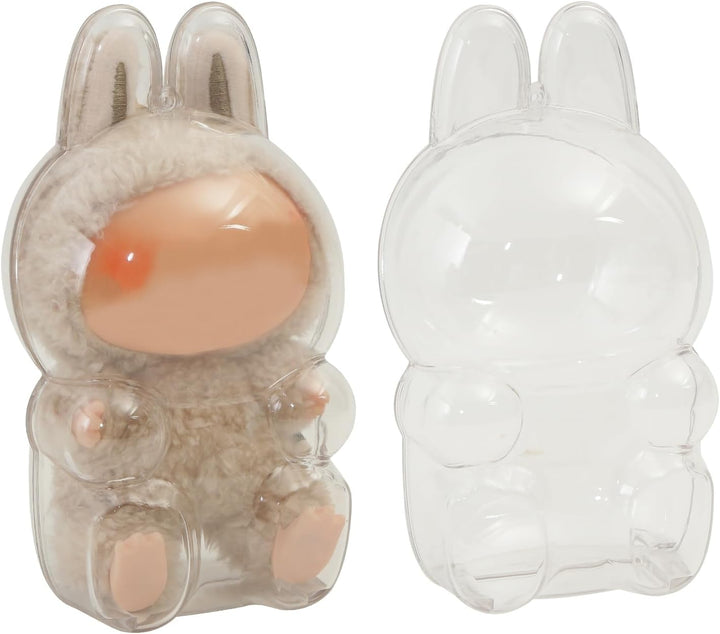 Protective Case for LABUBU, Clear Display Case with Keychain, (Doll Excluded, 1PCS Style a Standing)