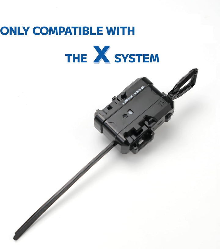 2 Pack X Winder Launcher, X Gyro Launcher Set for Players Battles, Only Work with X Series Right-Spinning Tops (Red + Black)