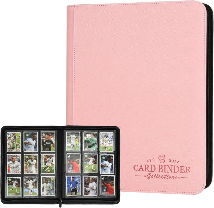 9 Pocket Card Binder, Premium Zip Trading Card Binder, 540 Double Sided Pocket PU Collection Binder, Collector Album, Card Folder for MTG, TCG, Sports Cards (Black)
