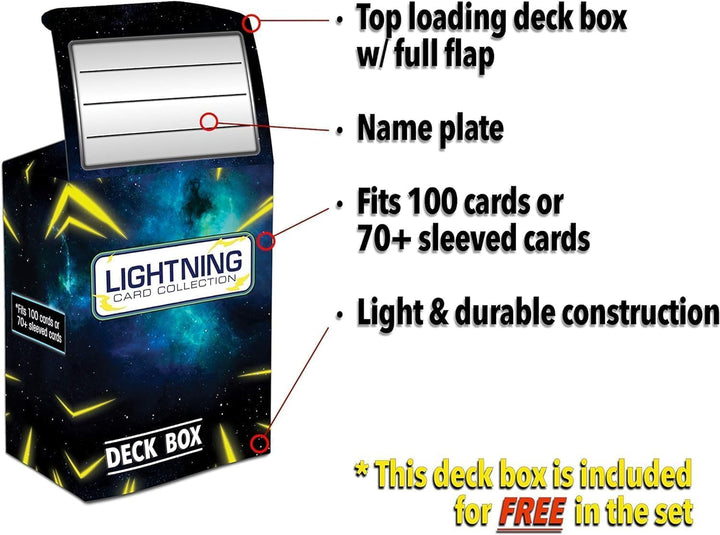 100  Card Lot with Legendary Ultra Rare Cards- Bundle with a LCC Deck Box Included