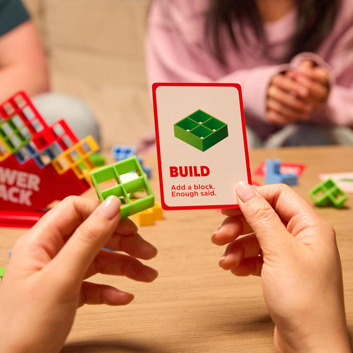 Tower Stack by Relatable, Exciting Tower Game for Kids & Adults Family Game Night, Fun Stacking and Building Toys, Includes 44 Cards, 32 Blocks, 1 Tower Body, 1 Tower Stand, and Instructions