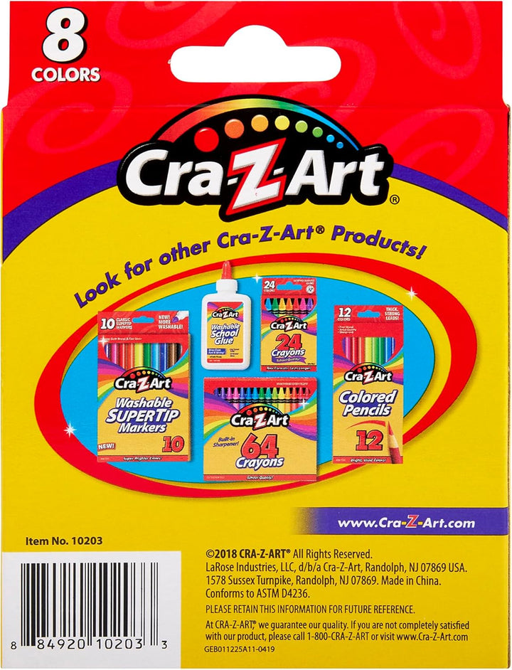 8Ct Jumbo Crayons for Children, Back to School Essential for Ages 3 and Up