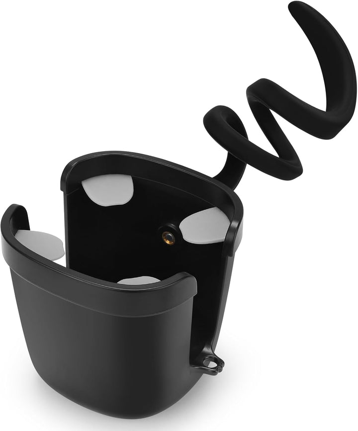 Stroller Cup Holder, Universal Cup Holder, Bike Cup Holder, 360° Rotatable Large Caliber Drinks Holder for Stroller, Bike, Wheelchair, Walker, Black