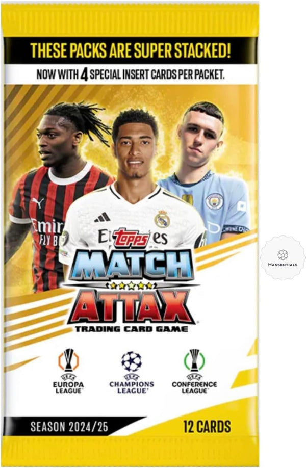 Match Attax Topps 24/25 New Premier League Soccer Trading Cards 1 Pack of 12 Soccer Cards 2024/2025 with s Sticker