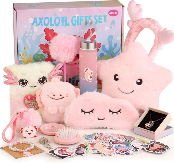 Axolotl Gifts for Girls - Birthday Gifts for Girls Age 4-6 6-8, Axolotl Girls Gifts for Daughter Niece 3 4 5 6 7 8 Year Old, Axolotl Toys for Kids Birthday Christmas Gifts