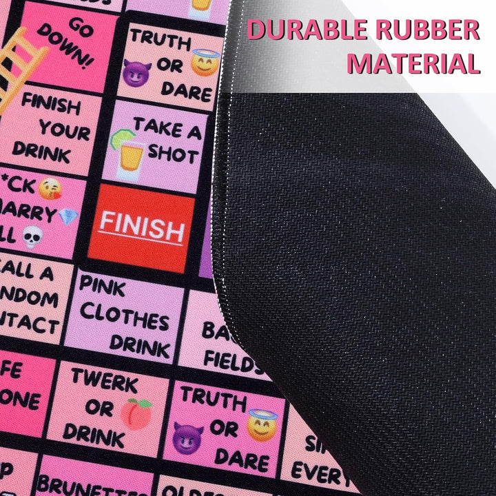Bachelorette Party Drinking Games for Adults, Rubber Mat Drinking Board Game, Funny Party Interactive Drinking Games for Girls Night, Bachelorette Party, Age 21+, 2-8 Players