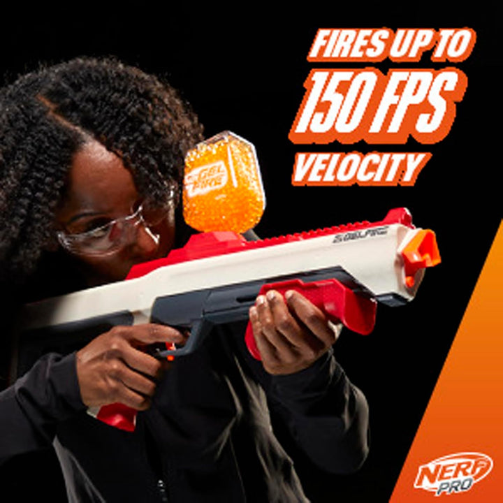 Pro Gelfire Raid Blaster, Fire 5 Rounds at Once, 10,000 Gel Rounds, 800 round Hopper, Eyewear, Toys for Teens Ages 14 & Up