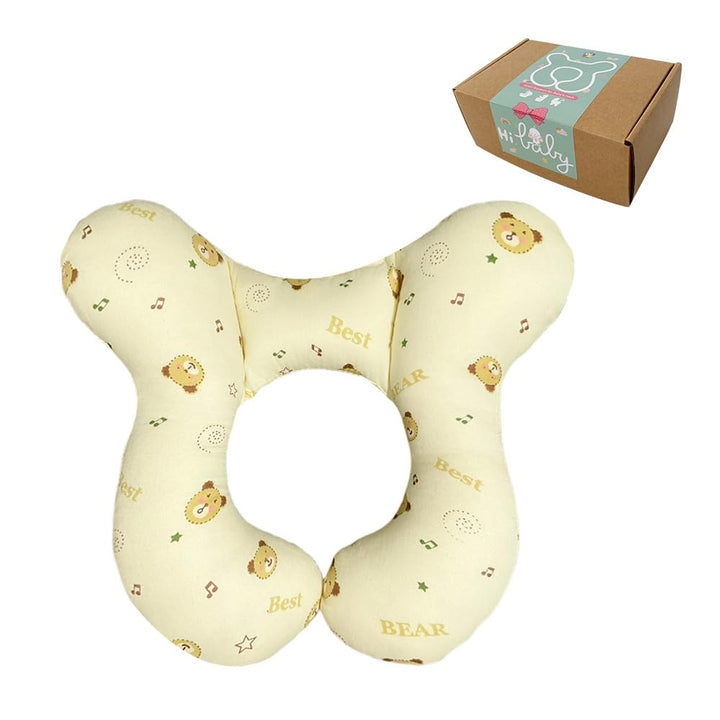 Baby Neck Pillows, Comfortable Baby Travel Head Neck Support Pillow for Car Seat Stroller Pushchair, Soft PP Cotton Travel Pillow for 0-1 Year Old Toddler Infant Newborn, Zoo