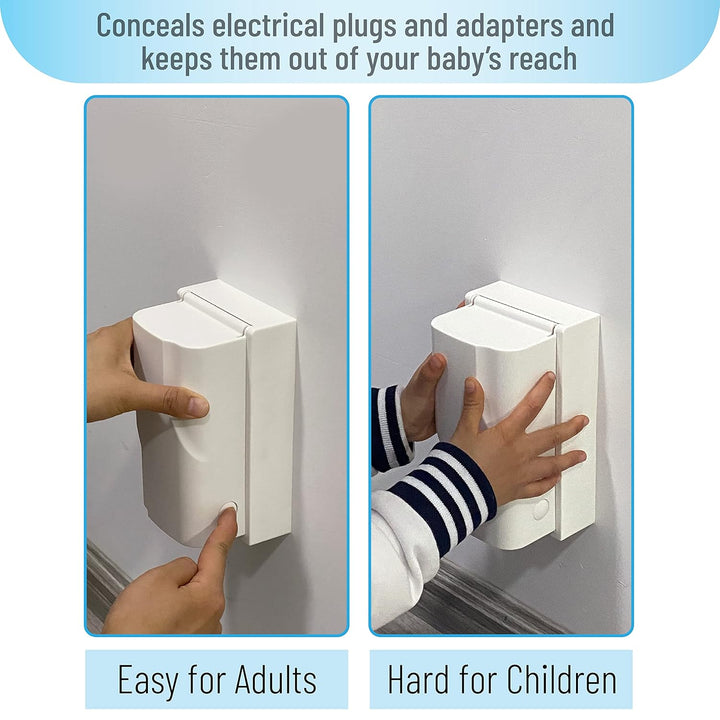 Bates - Baby Safety Outlet Cover Box, Outlet Covers Baby Proofing, Plug Covers for Electrical Outlets
