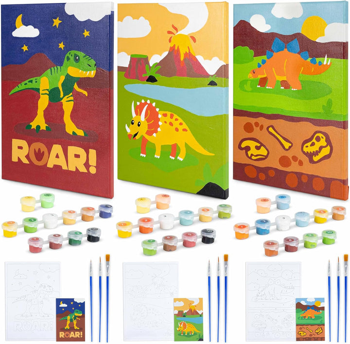 Paint by Numbers Kit for Kids Unicorns Pack 3 Canvas Paint by Number Canvas Framed Pre Drawn, Unicorn Gifts for Girls | Arts and Kids Crafts 4-6 8-12, Pintar Por Numeros | Unicorn Craft