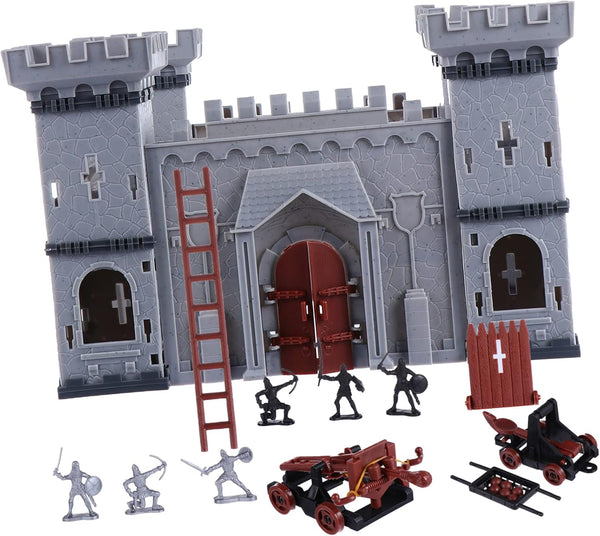 Assembled Castle Model Set Toy Soldiers Educational DIY Scene for Boys and Girls Medieval Castle Building Toy for Creative Play