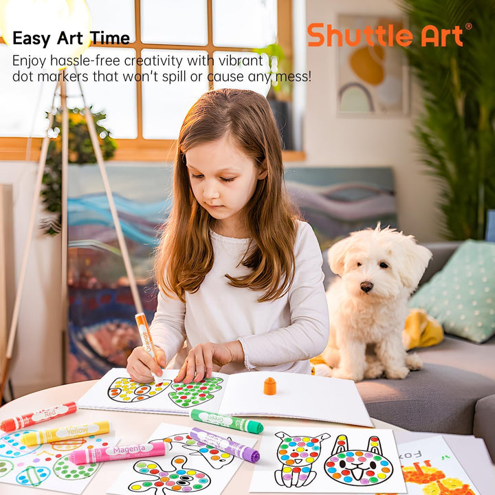 Dot Markers, 10 Colors Washable Markers for Toddlers,Bingo Daubers Supplies Kids Preschool Children, Non Toxic Water-Based
