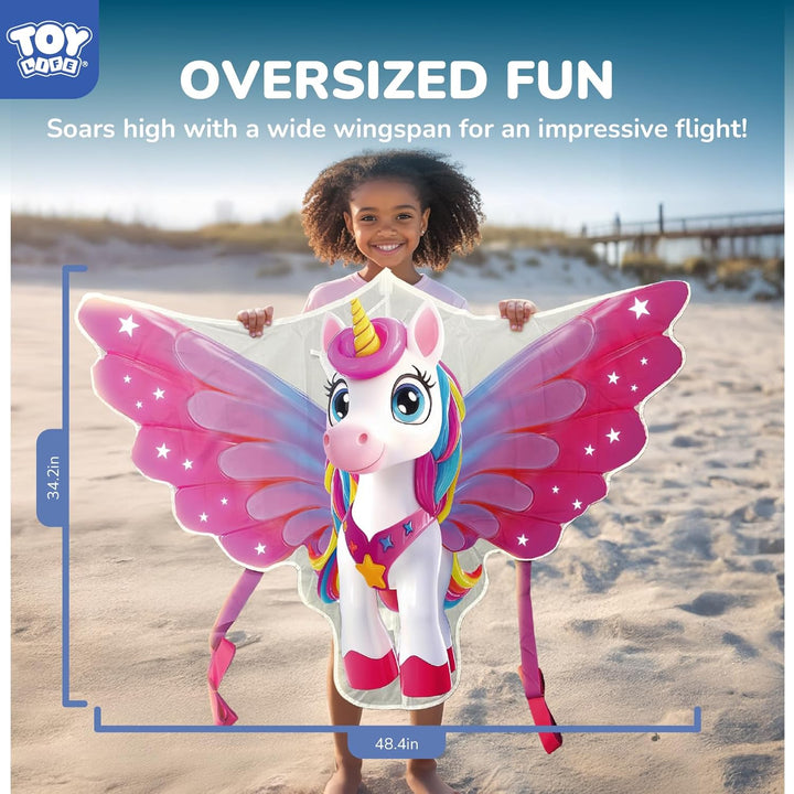 48.4'' Giant Girls Kites Easy to Fly for Kids Adults with 328.1 FT String, Beach Kite Outdoor Game outside Toys Activity, Toys for Girls, Gift for Girls Ages 4-8