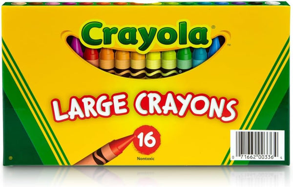 Large Crayons, Classic Colors, 16 Count