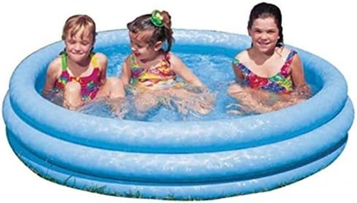 58426EP Crystal Blue Inflatable Kiddie Pool, 58In X 13In, for Ages 2+