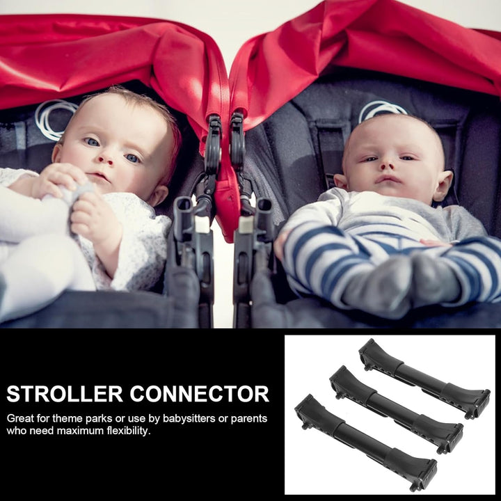 3Pcs Stroller Cart Connector Stroller for Twins Car Gadgets Universal Stroller Pushchair Connector Universal Stroller Connector Twin Stroller Connector Stroller Accessories Black