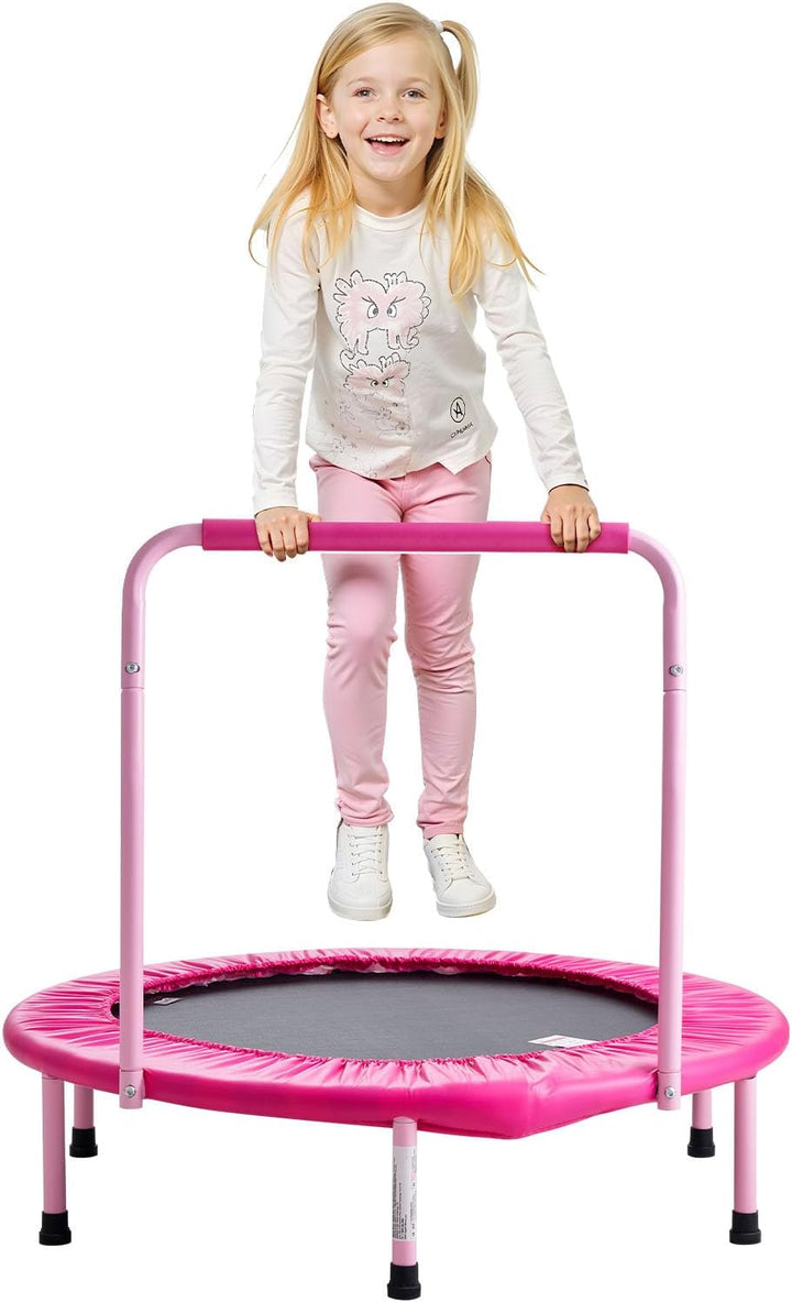 3FT Trampoline 36" Indoor/Outdoor for Toddlers, Foldable Mini Baby with Foam Handle, Recreational Birthday Gift