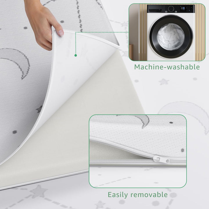 Pack and Play Mattress Topper Baby Pack N Play Mattresses for Playpen and Playard with Washable Cover 38"X26"X1", 1 Pack Firm Foam