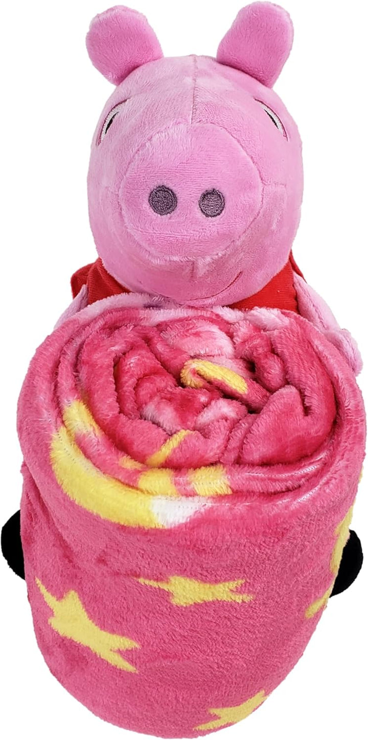 Character Hugger Pillow & Silk Touch Throw Blanket Set, Stuffed Animal for Kids, Newborn Snuggle Toy, 40" X 50", Harry Potter - Hedwig Magic