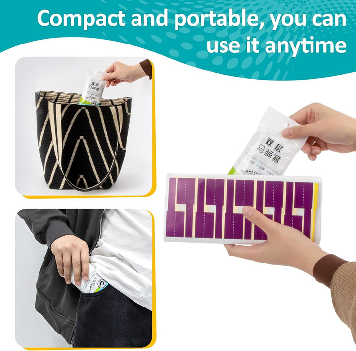 Portable Toilet Mat - Disposable Toilet Seat Cover Waterproof Non-Woven Fabric Printed Individually Wrapped for Travel,Hotel,Hospital and Public Toilet(15Pcs)