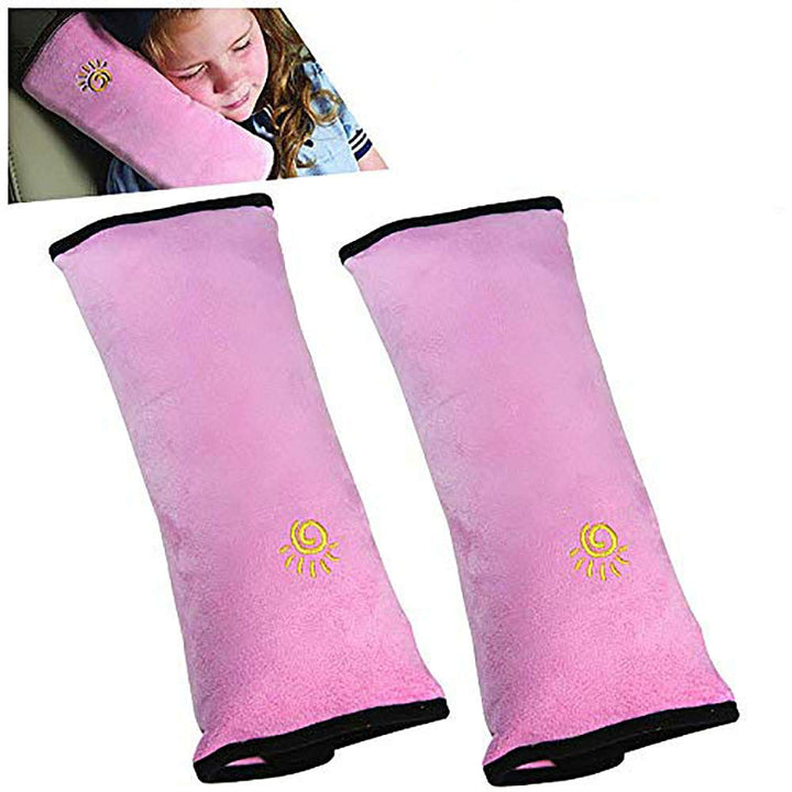 Gray Seat Belt Pillow for Kids 2PC, Seatbelt Pillow for Child Travel, Seat Belt Pillow for Toddler Head Protector, Shoulder Pad for Car Safety Seatbelt, Car Sleeping Seat Belt Pillow Support