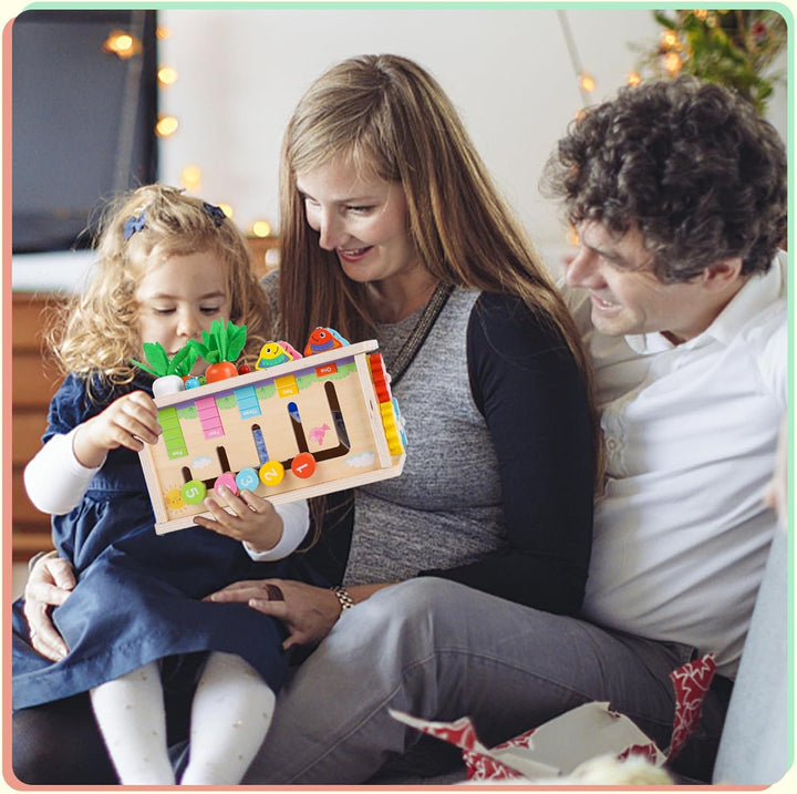 6-In-1 Montessori Tissue Box Toy for 6+ Months Baby, Wooden Activity Cube, Puzzles 12-18 Months, Perfect 1 Year Old Girl Boy Gifts, Sensory Toys for Toddlers 1-3, Baby 1St Birthday Gift