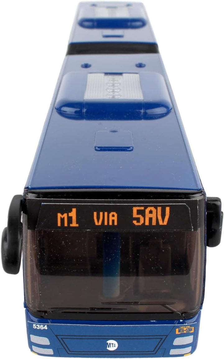 MTA New York City Bus 16" Articulated Bus RT8571 Toy, Blue , Brown