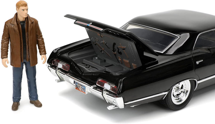 Supernatural 1:24 1967 Chevy Impala Die-Cast Car W/Dean Winchester Die-Cast Figure, Toys for Kids and Adults