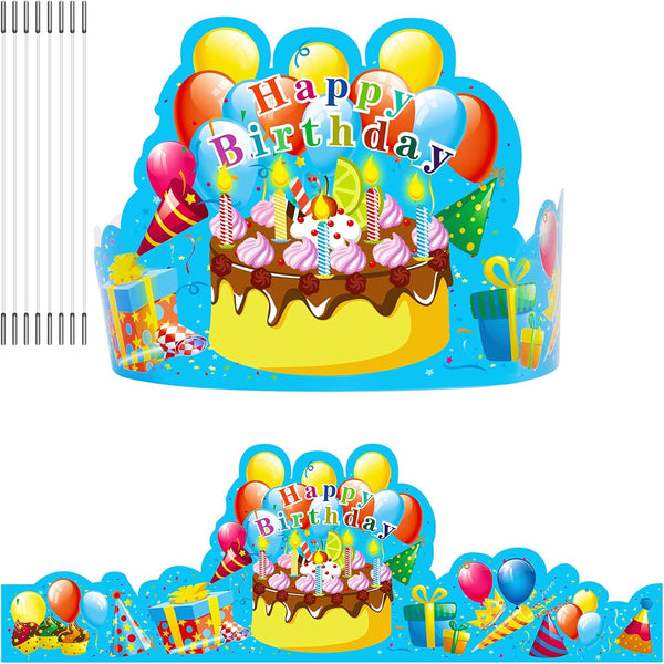 35Pack Birthday Party Crowns for Kids - Paper School Classroom Hats and VBS Supplies
