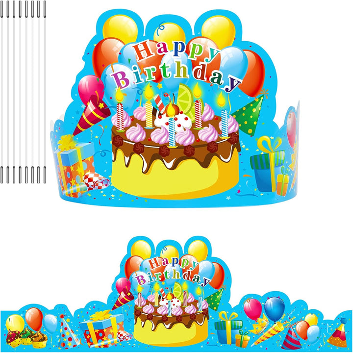 35Pack Birthday Party Crowns for Kids - Paper School Classroom Hats and VBS Supplies