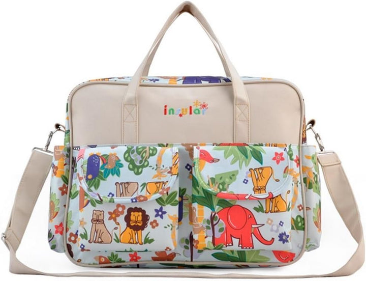 Mummy Shoulder Bag Diaper Bag Chic Nappy Changing Bag Tote/Messenger Style Large with Changing Mat, Adjustable Straps