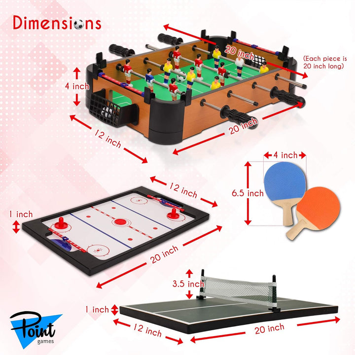 Hockey Table, Mini Table Games for Kids, Arcade Game for Boys & Girls, Great Gift Fro Children Ages 3+