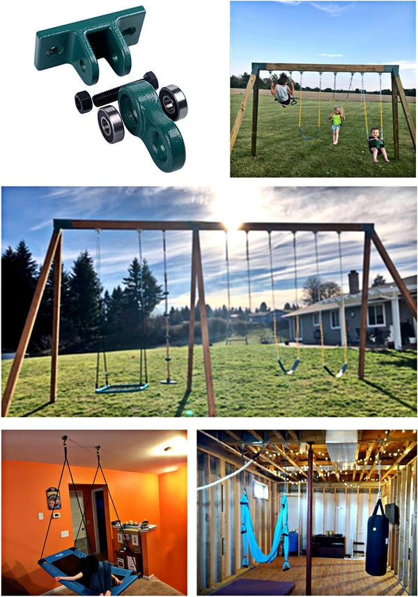 Stainless Steel Heavy Duty Swing Hanger Ceiling Mount 1600 LB Capacity Swing Hardware for Swing Seat, Yoga, Heavy Bag, Porch Swing, Hanging Chair with 2 Screws and 2 Expansion Bolts