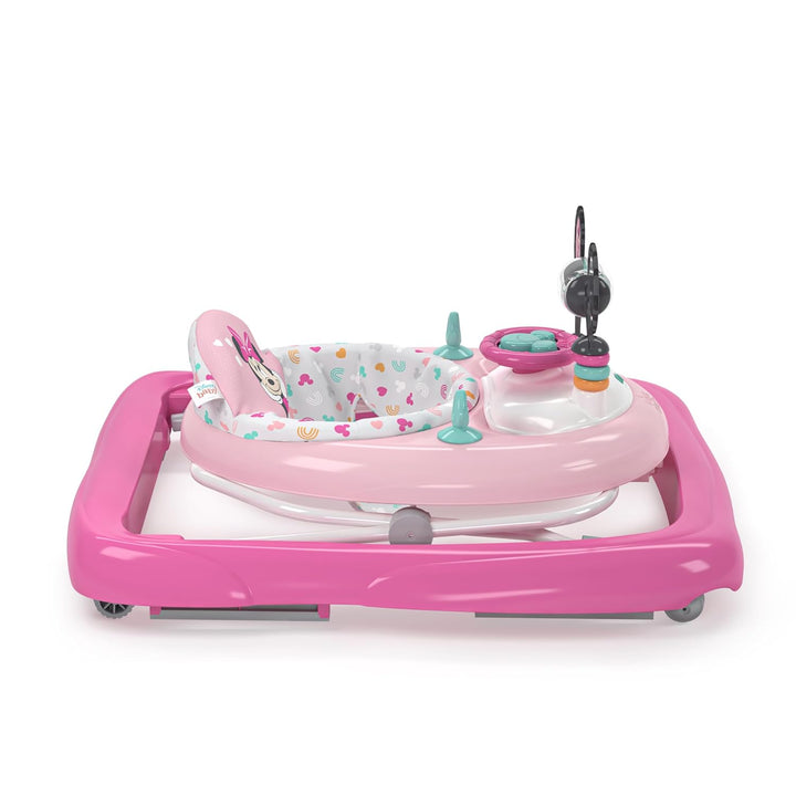 Disney Baby Minnie Mouse Forever Besties 2-In-1 Baby Activity Walker - Easy Fold Frame and Removable -Toy Station, 6 Months and Up