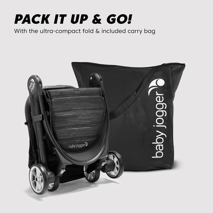 City Tour 2 Ultra-Compact Carry-On Approved Travel Stroller in Pitch Black Lightweight Easy Fold Ideal for Traveling and Everyday Adventures
